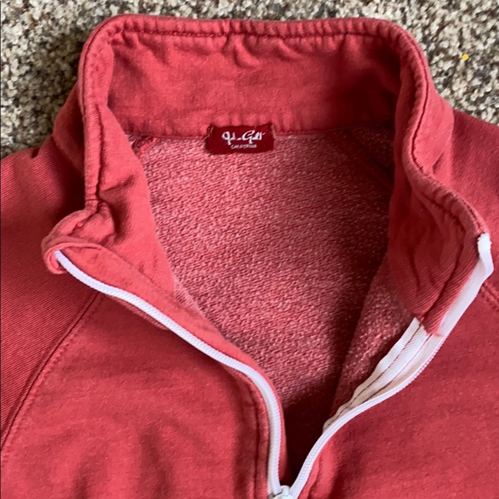 Red Cropped Quarter Zip Jacket - image 3